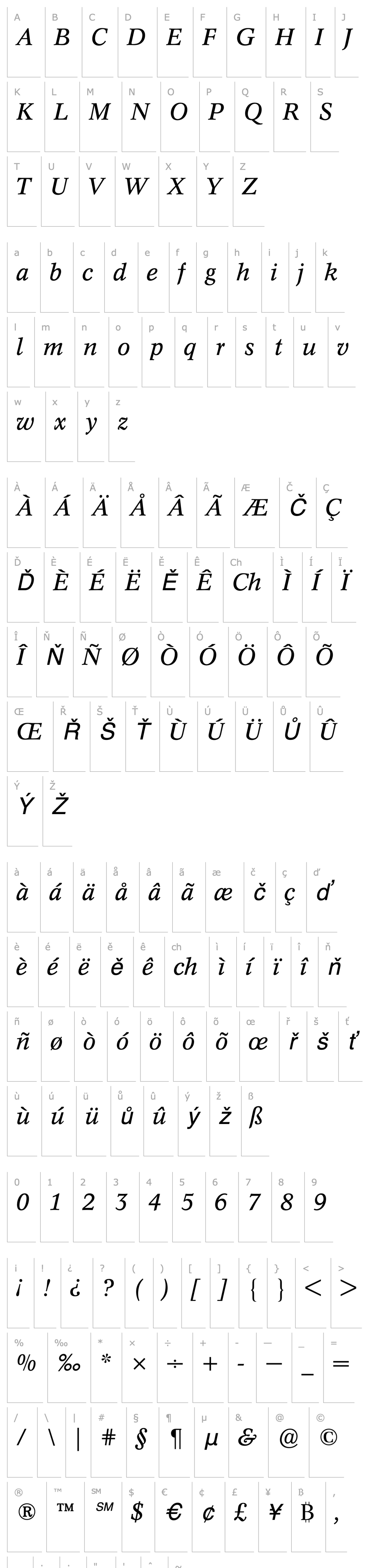 Přehled Concorde (R) Italic