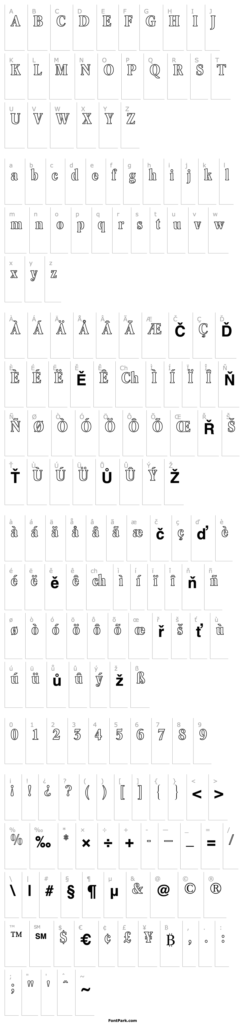 Overview ConcordeBEOutline-Condensed Bold