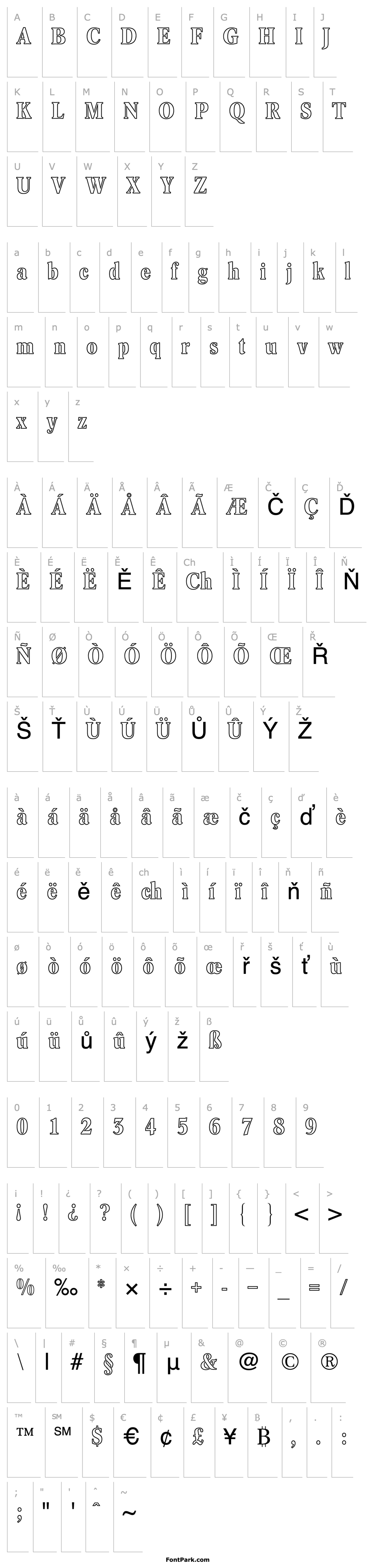 Overview ConcordeCondensedBQ-BoldOutline