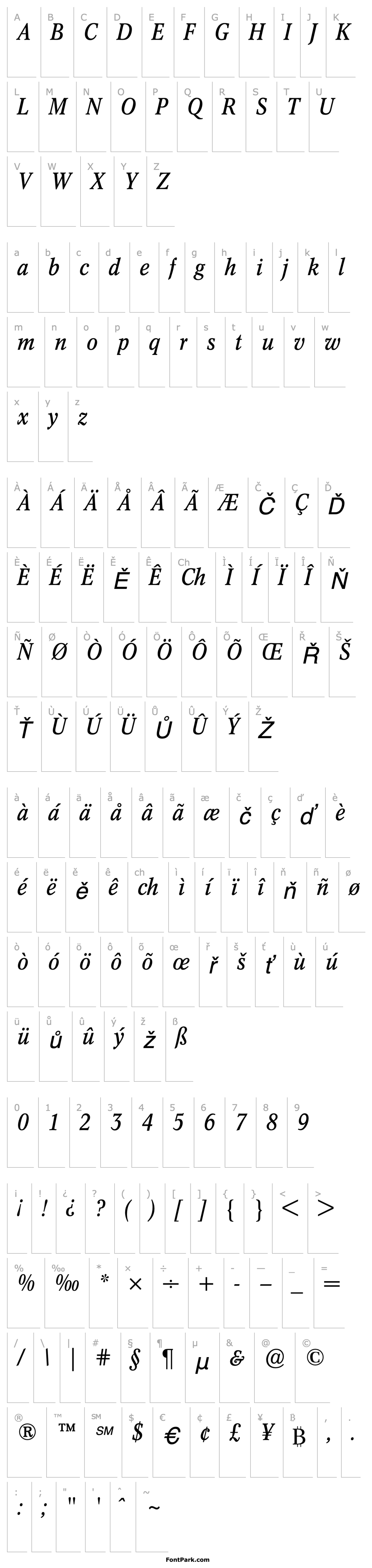 Přehled ConcordeNova-Italic