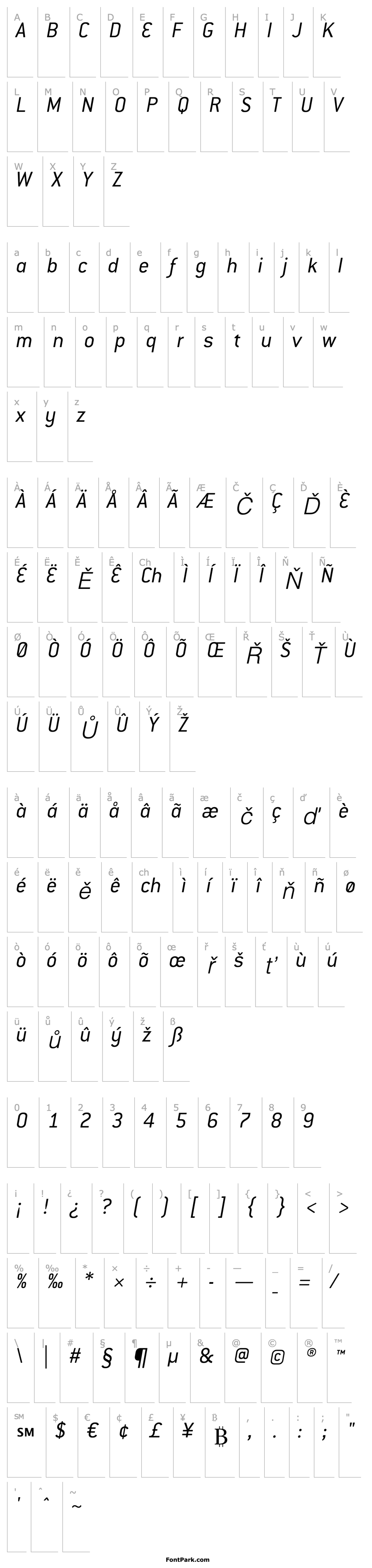 Přehled ConduitITCStd-LightItalic