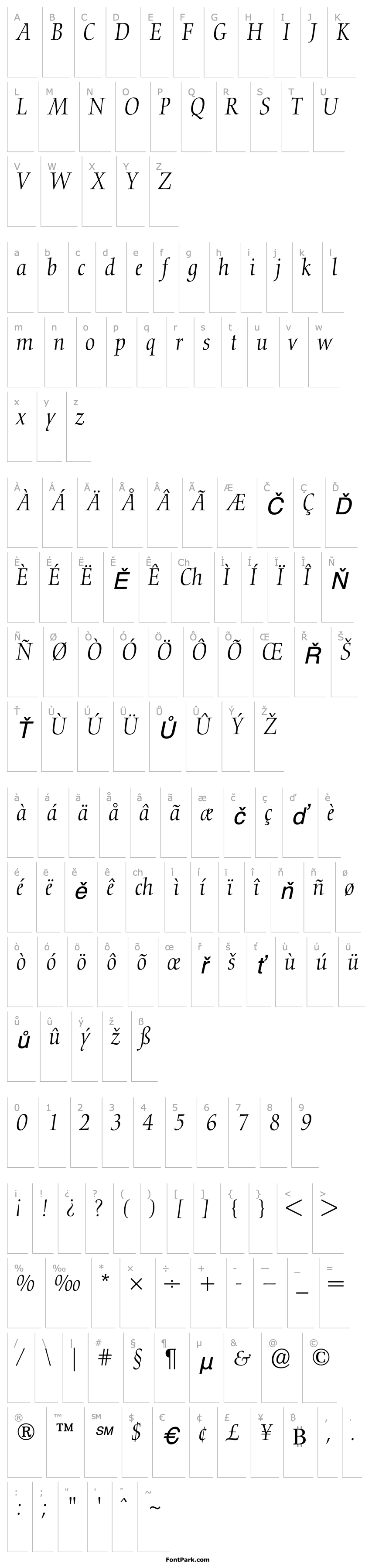 Overview Conquista Light SSi Light Italic