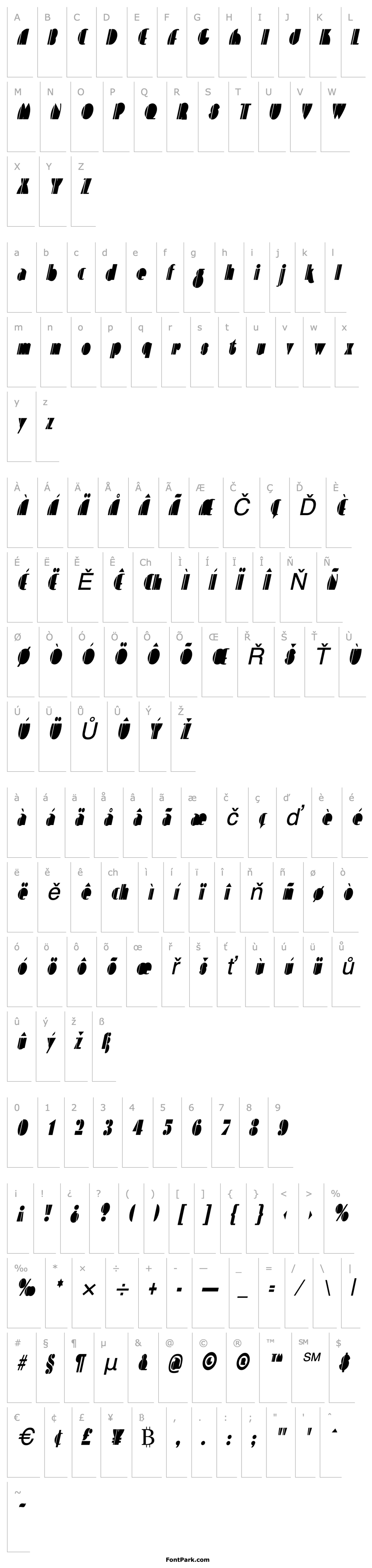 Overview ContemporaryCondensed Italic