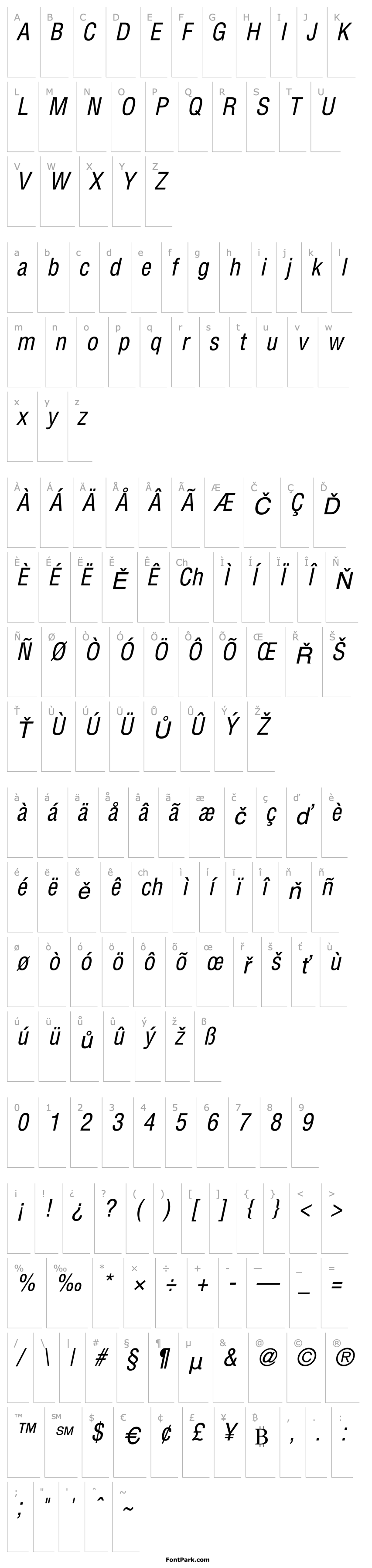 Overview Context Condensed SSi Condensed Italic