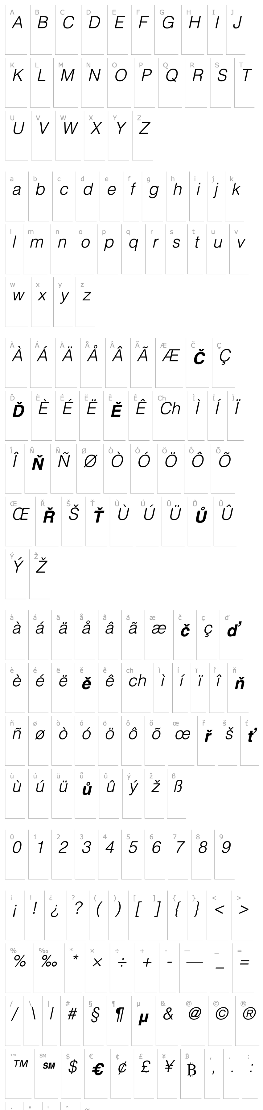 Overview Context Light SSi Light Italic