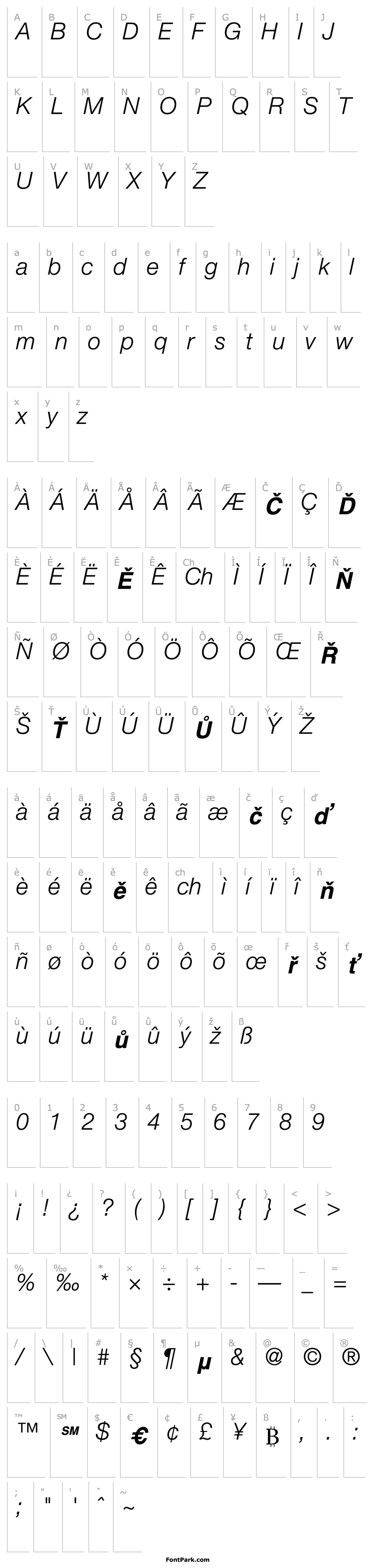 Overview Context Reprise Light SSi Light Italic