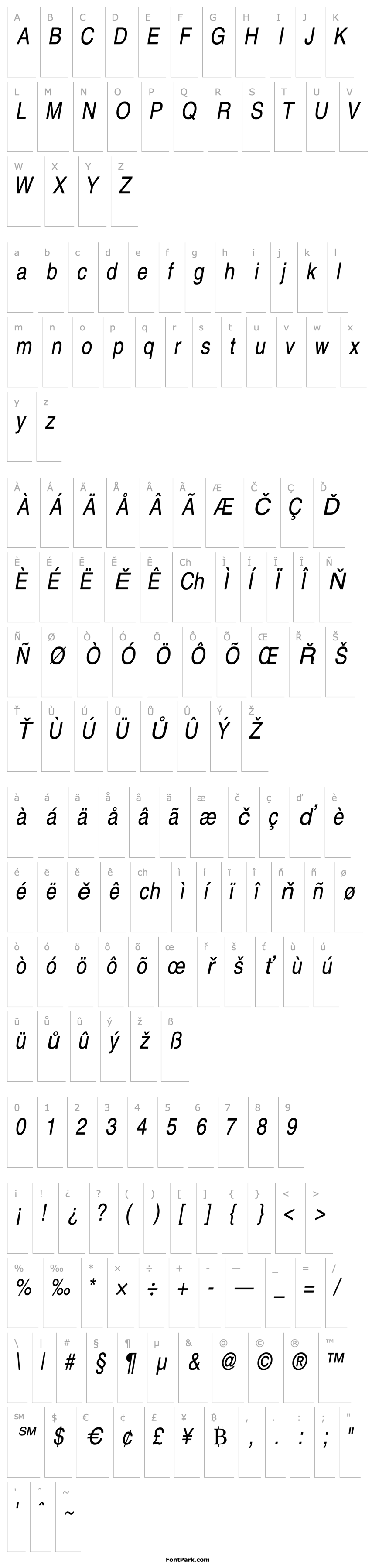 Overview ContextExtraCondSSK Italic