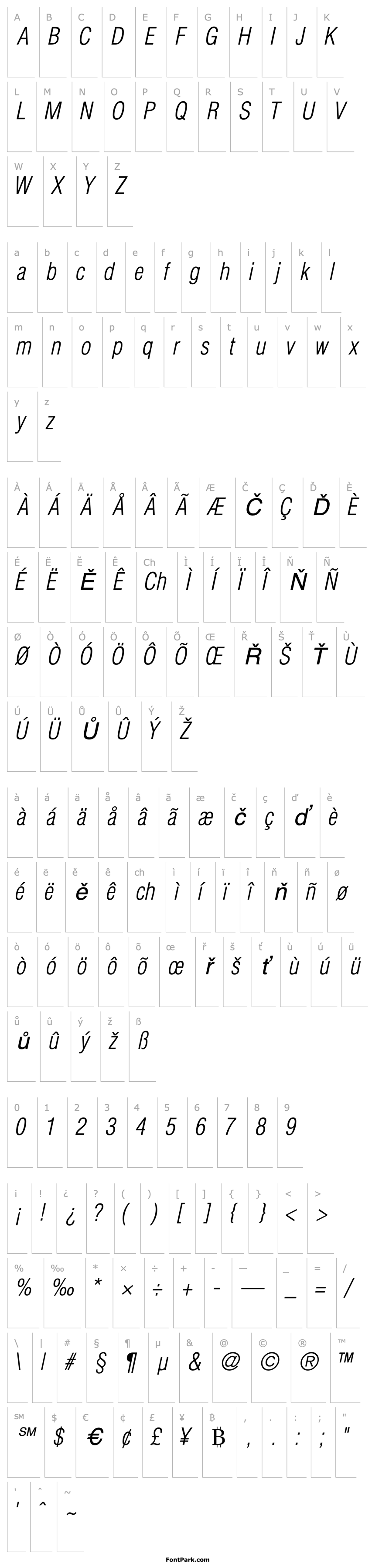 Overview ContextLightCondSSK Italic