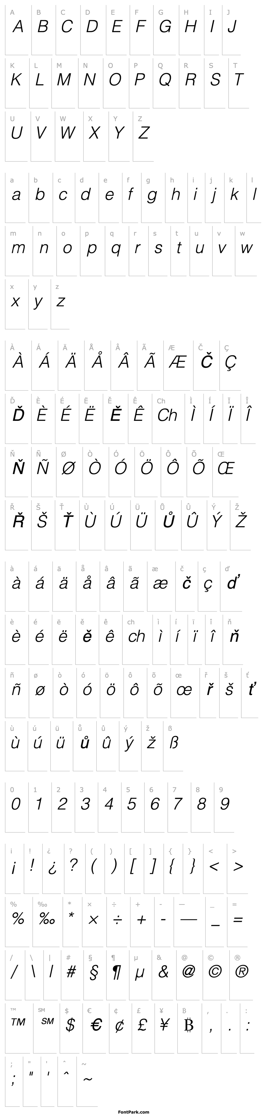 Overview ContextLightSSK Italic