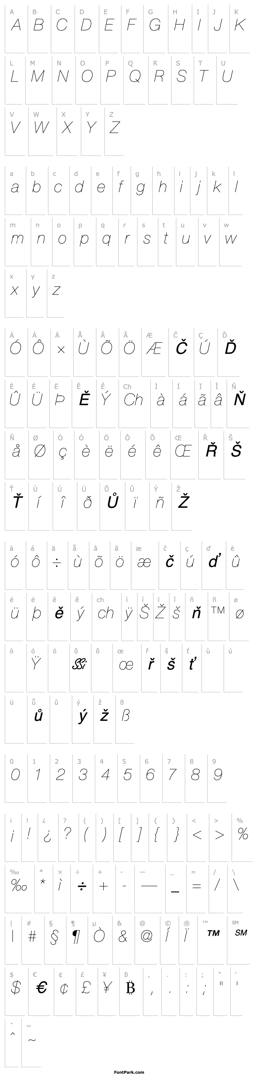 Přehled ContextRepriseLightSSK Italic