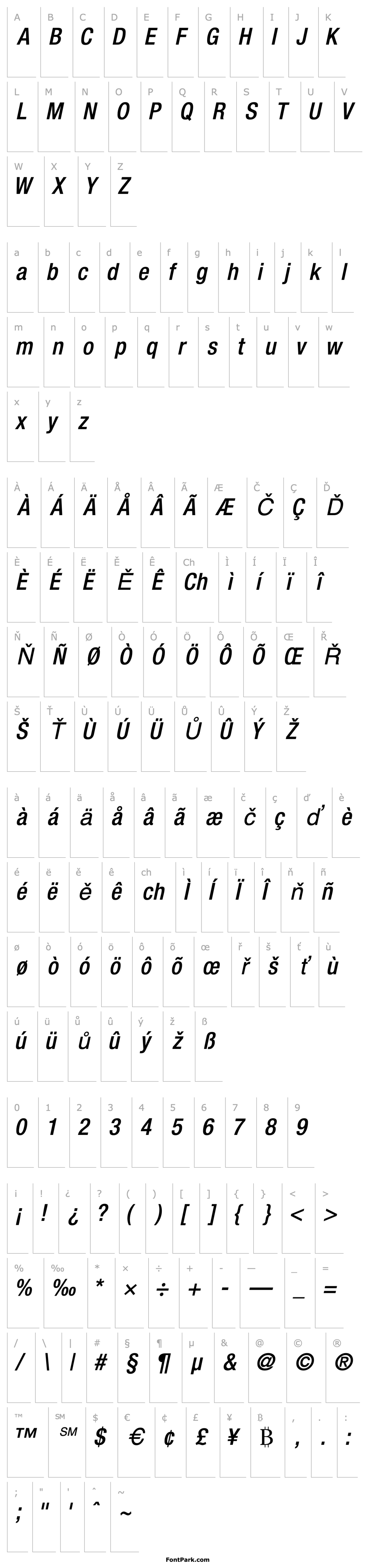 Přehled ContextRepriseMediumCondSSK Italic