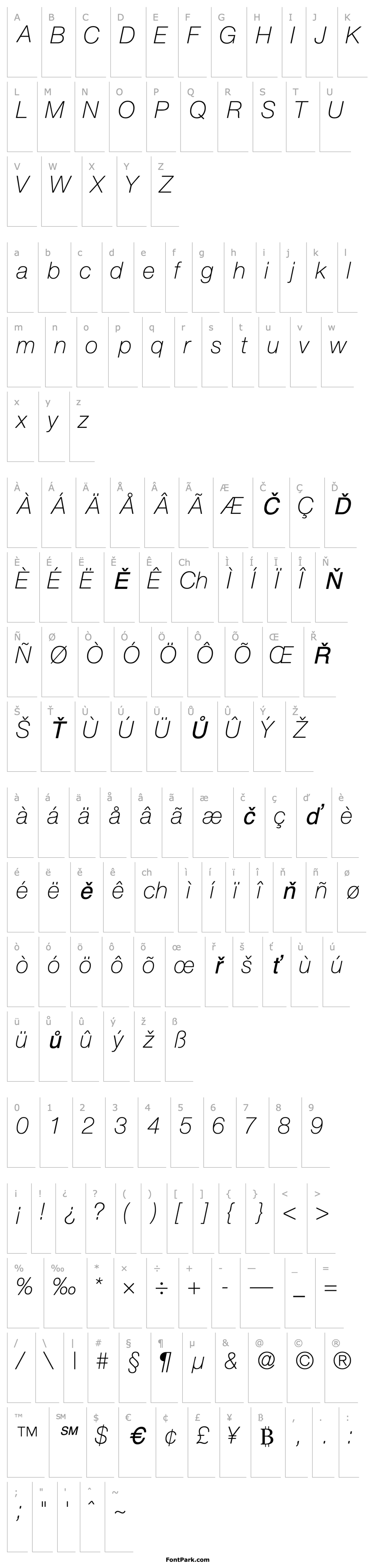 Přehled ContextRepriseThinExpSSK Italic