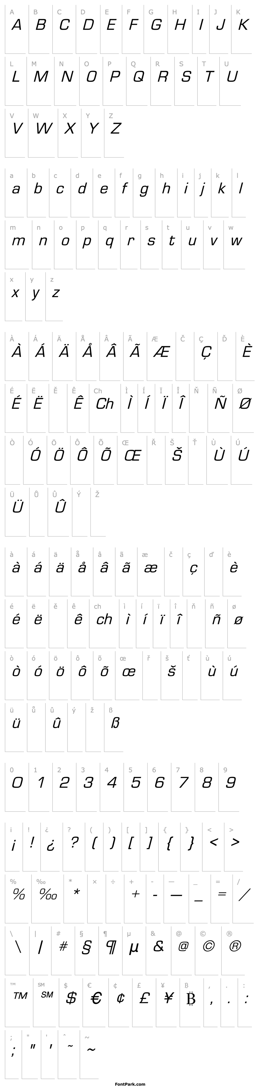 Overview Continental-Normal Italic