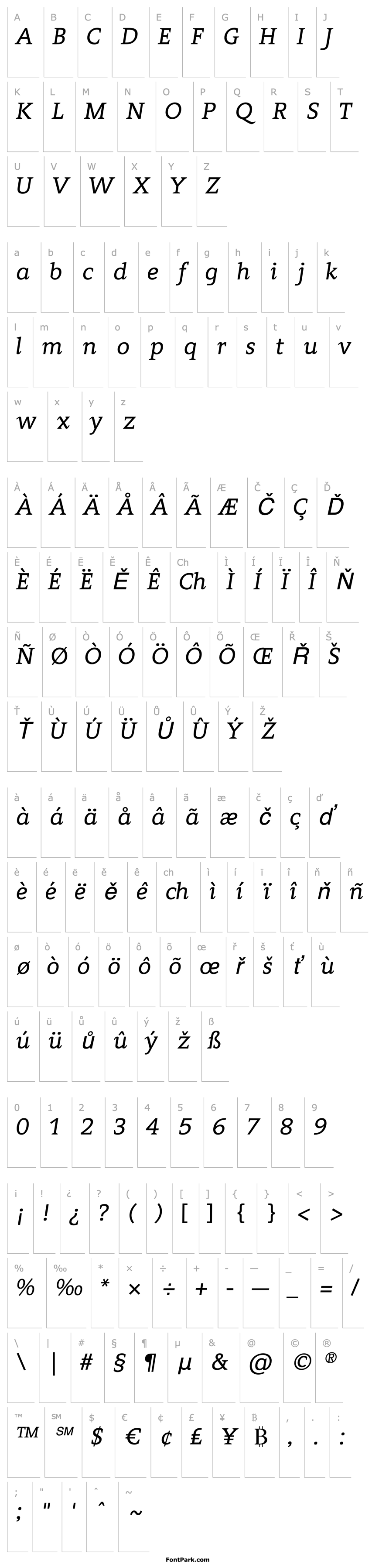 Overview Contra Italic