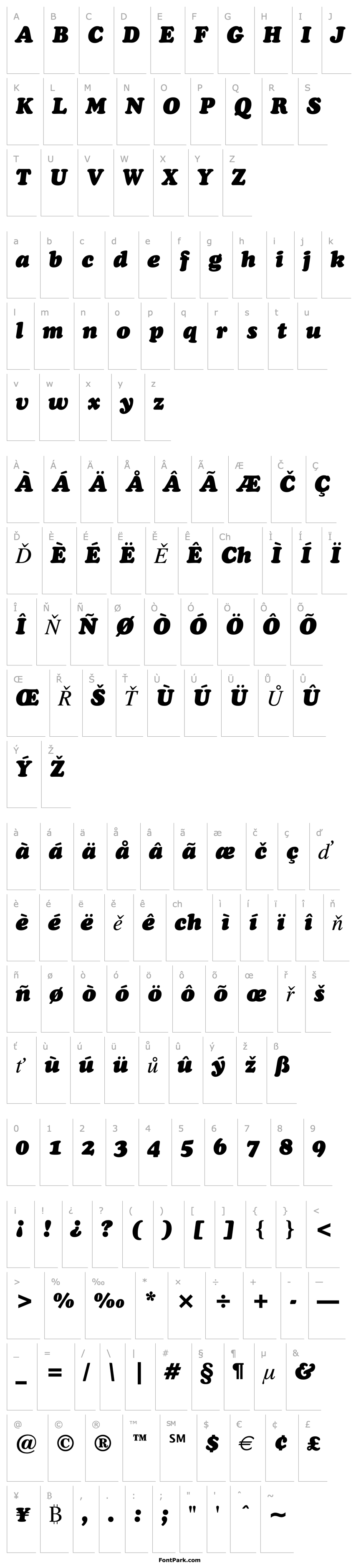 Overview Cooper Black Italic Headline BT