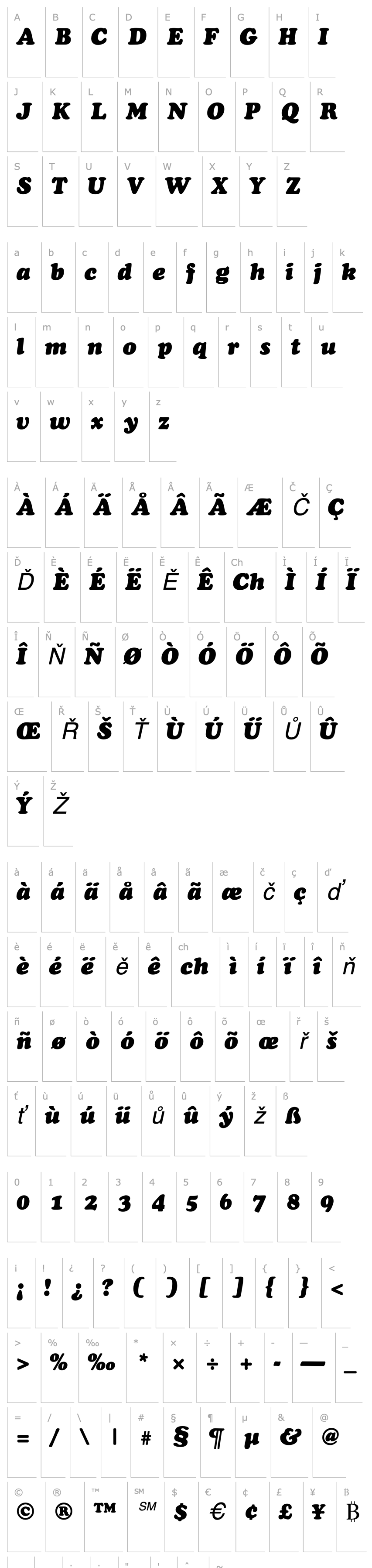 Přehled CooperBlackSSK Italic