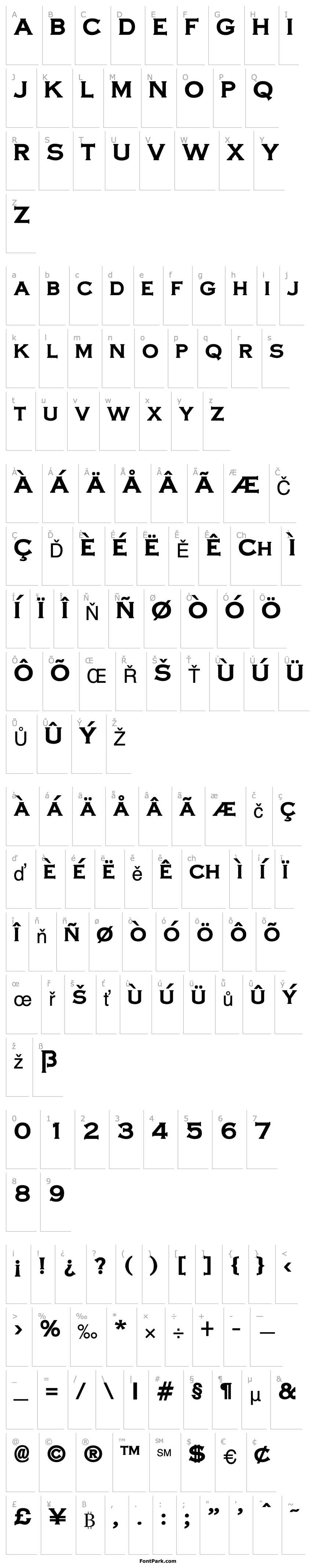 Overview CopperPlateCondensed Bold