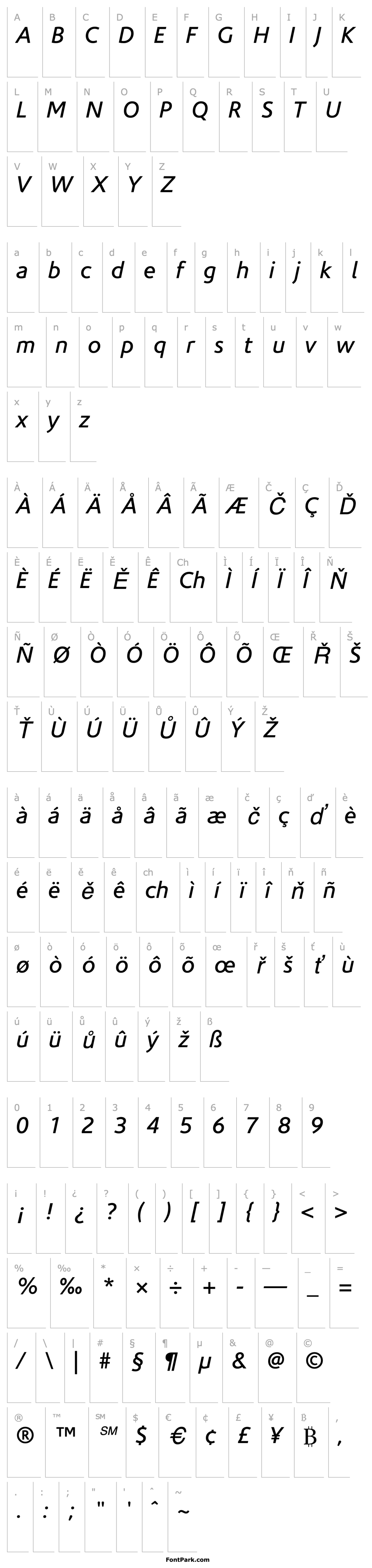 Overview CorisandeItalic