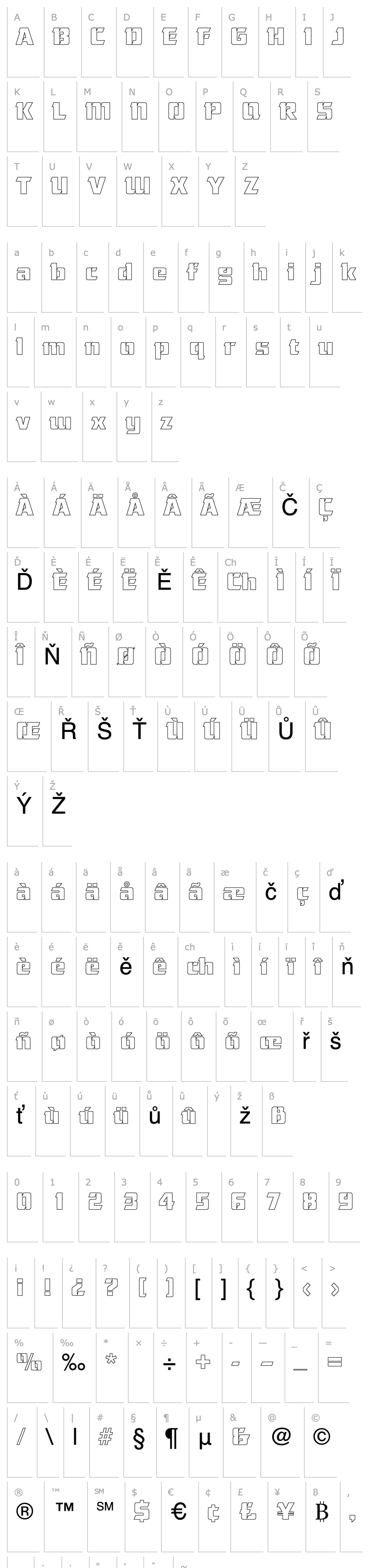 Přehled CorneredOutline Regular