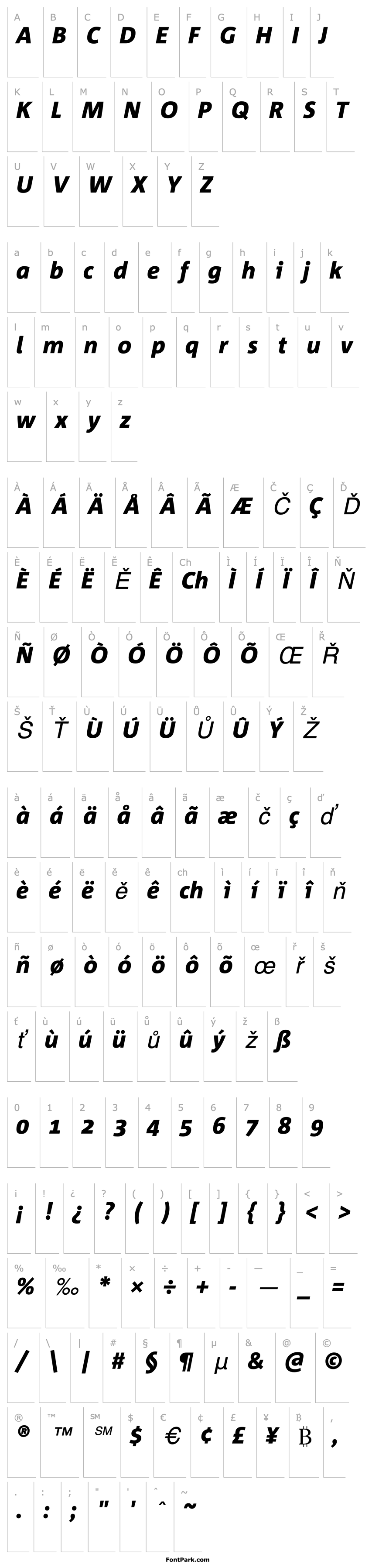 Overview Corpid-HeavyItalic