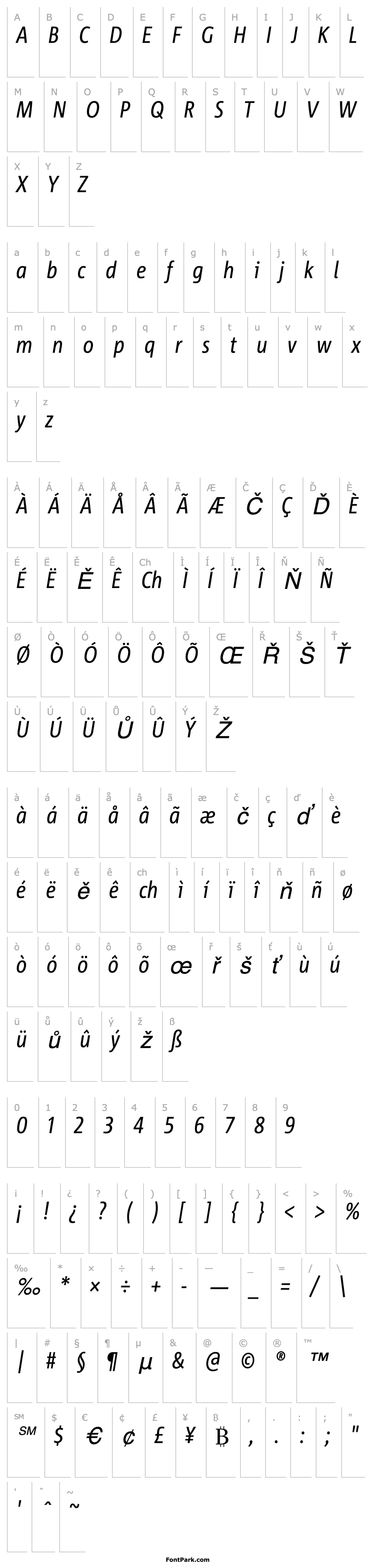 Přehled CorpidCdLF-Italic