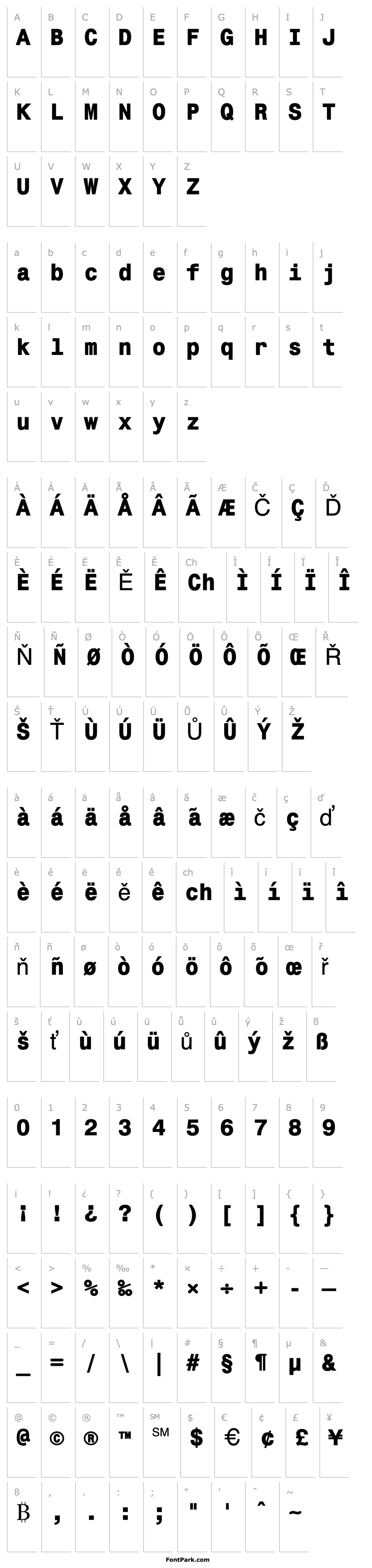 Overview CorporateMonoExtraBold