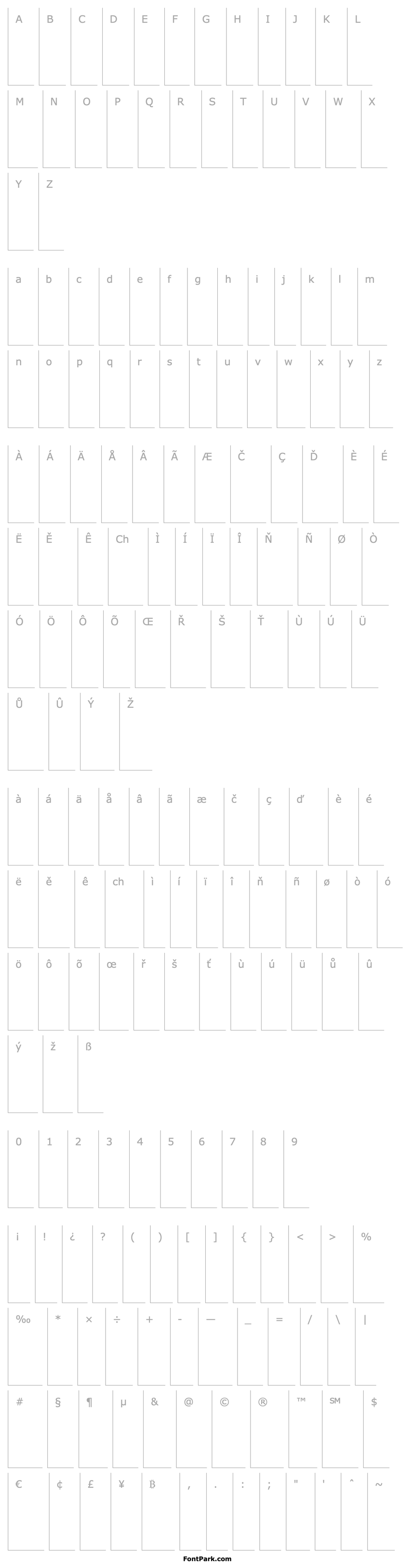 Overview CorpusGothic-Condensed