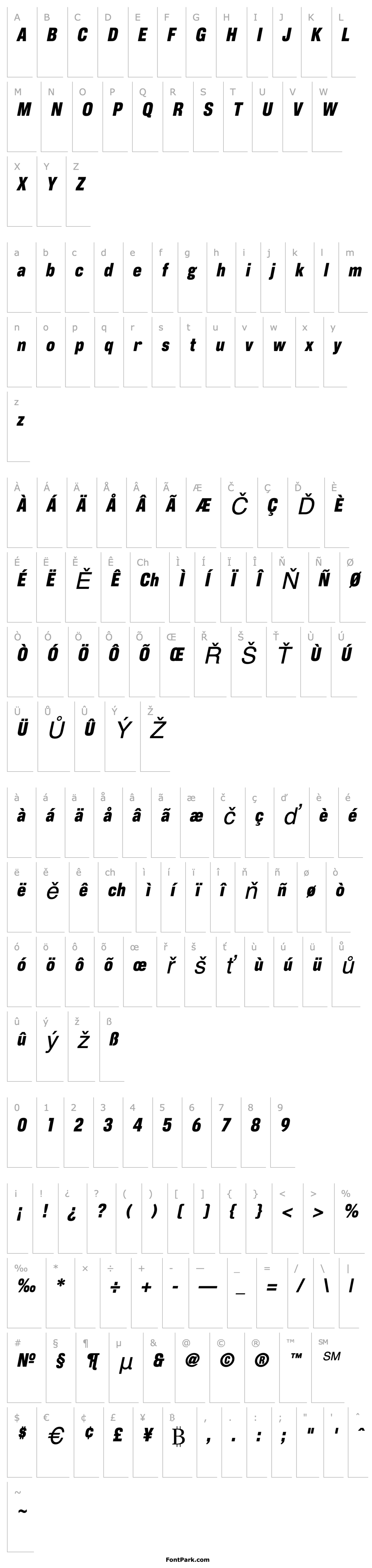 Overview CorpusGothic Italic