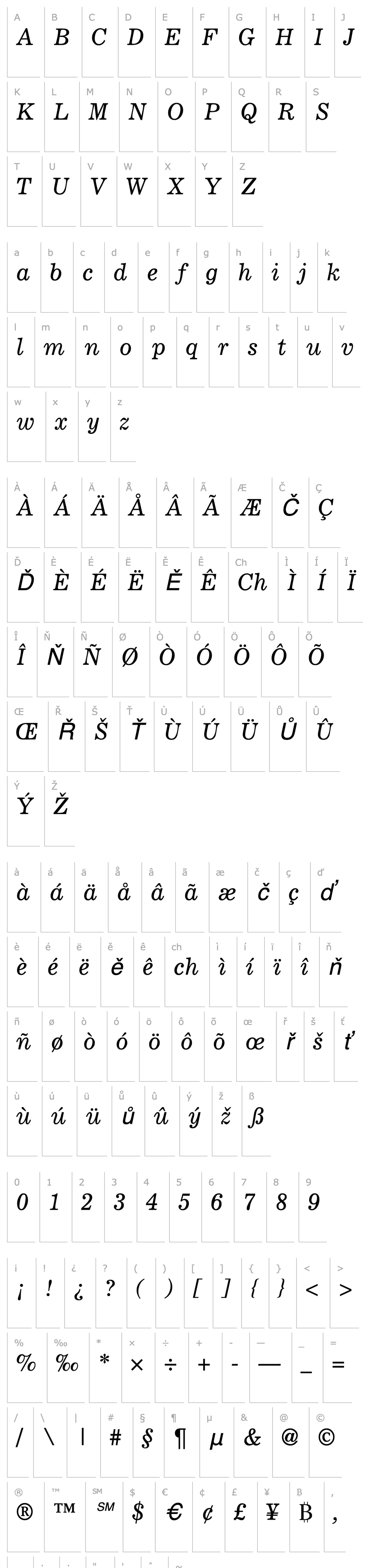 Přehled Corsair-RegularItalic