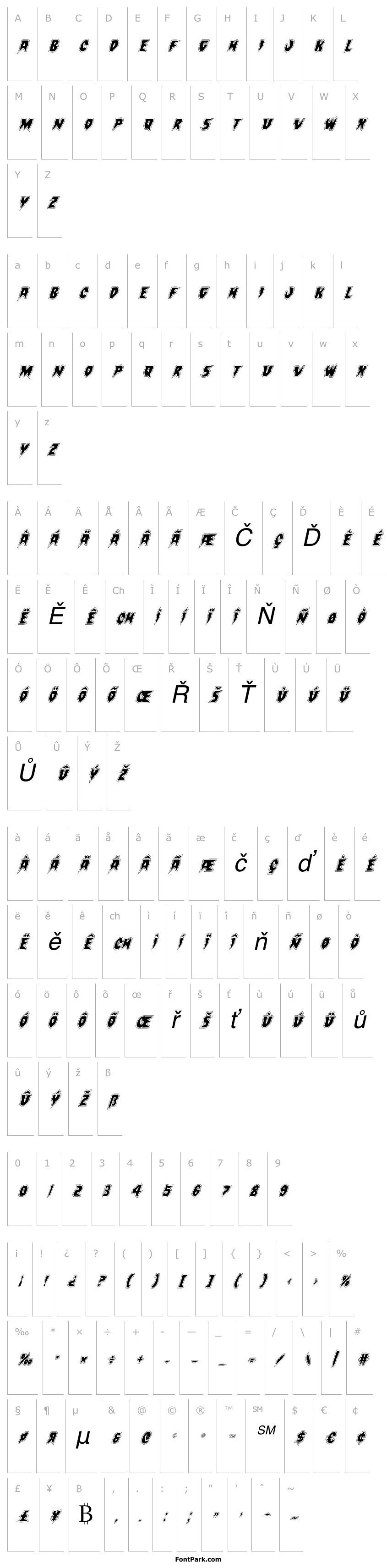 Přehled Count Suckula Academy Italic