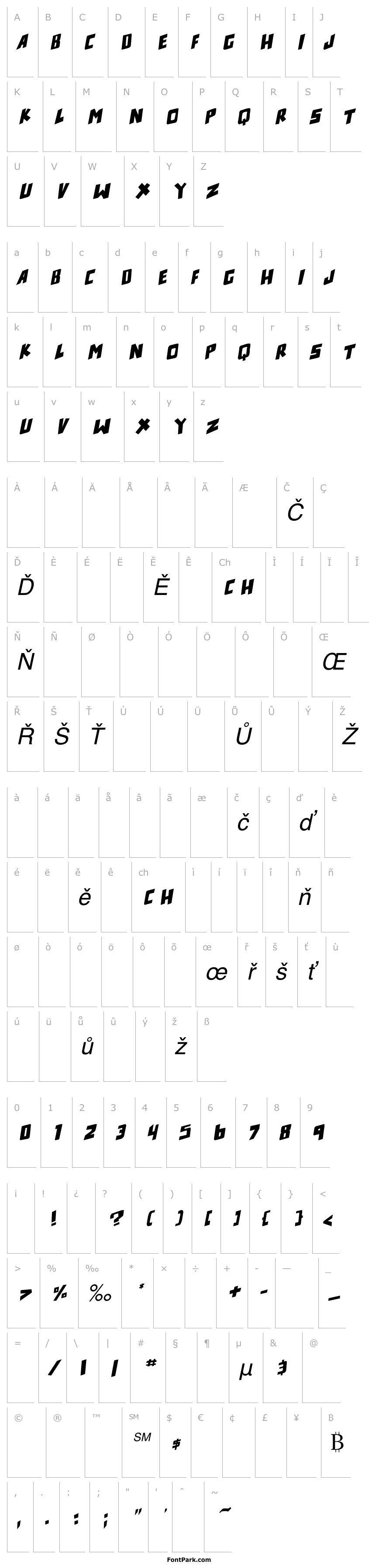 Přehled counter hit! Italic