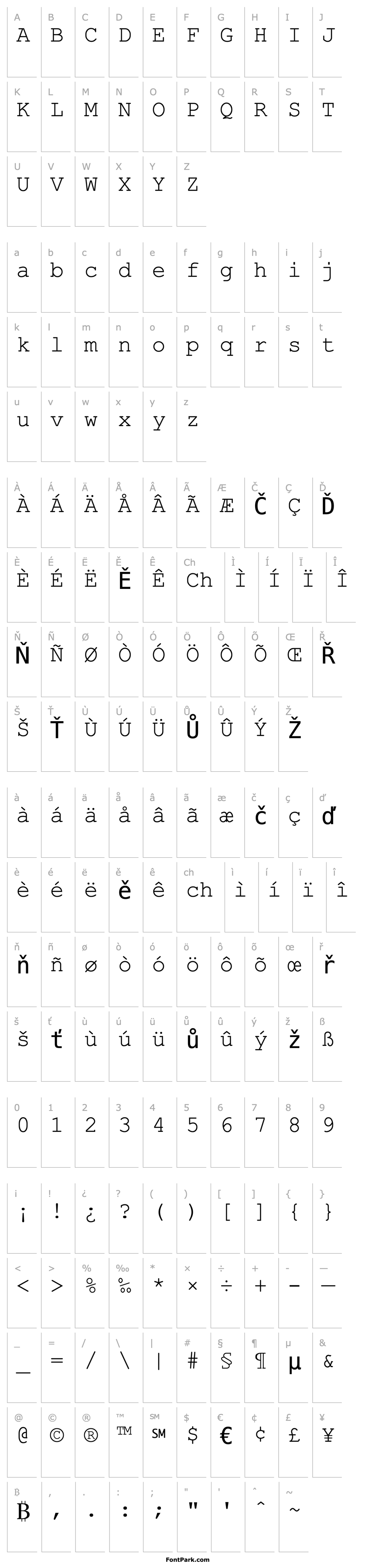 Overview Courier Typewriter