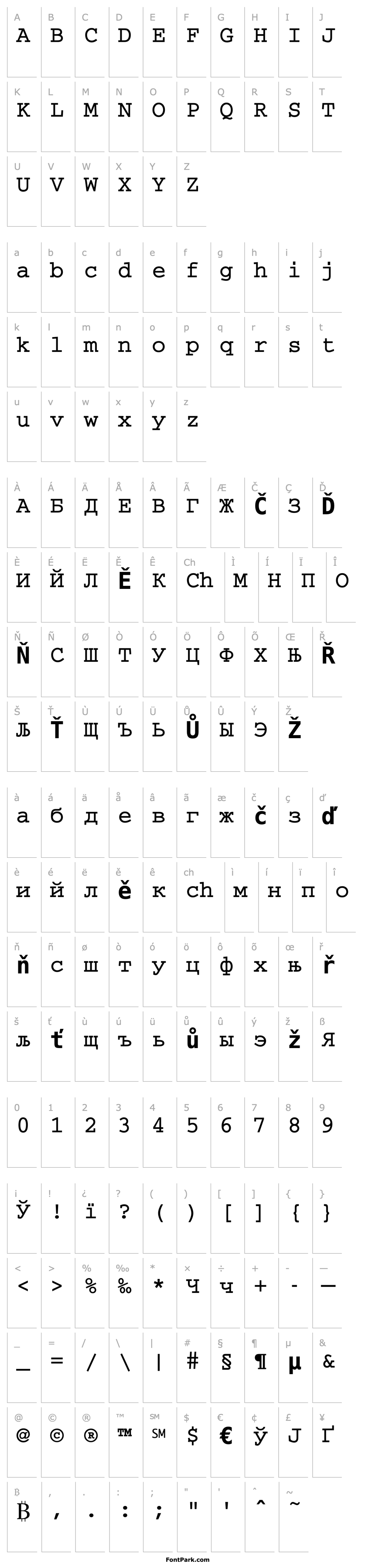 Overview CourierMCY Bold