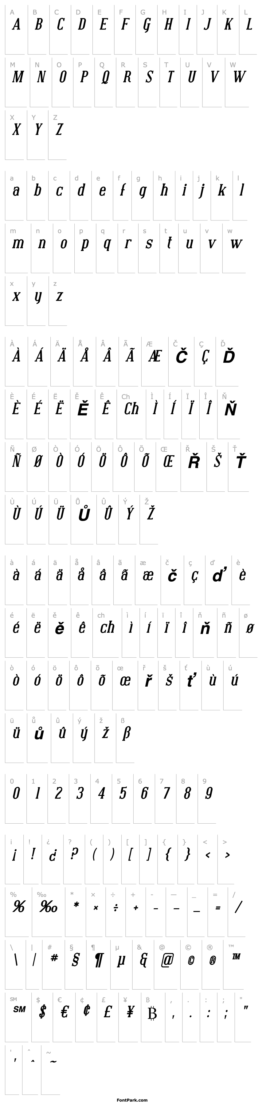 Overview Covington Bold Italic