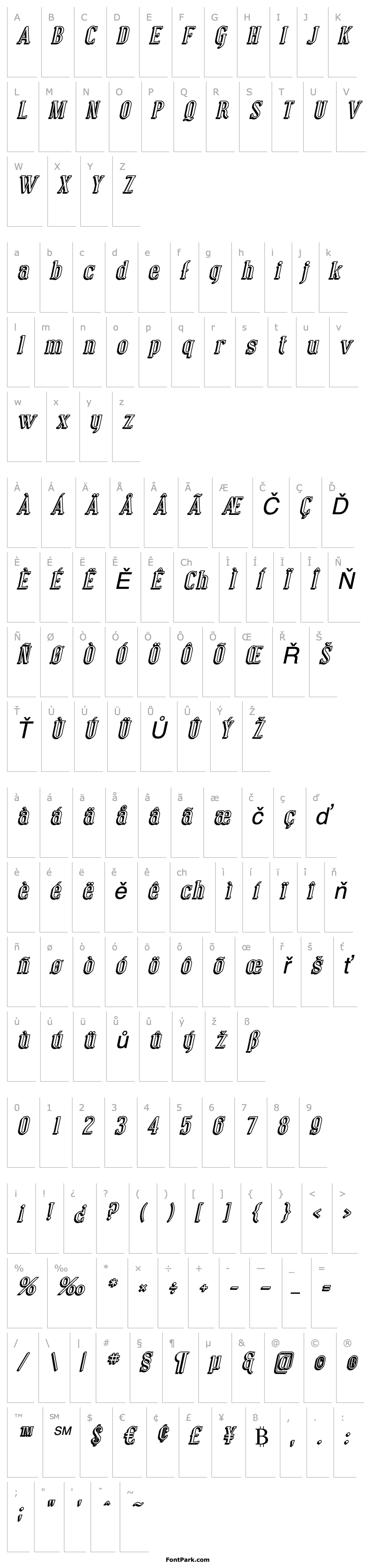 Overview Covington Shadow Italic