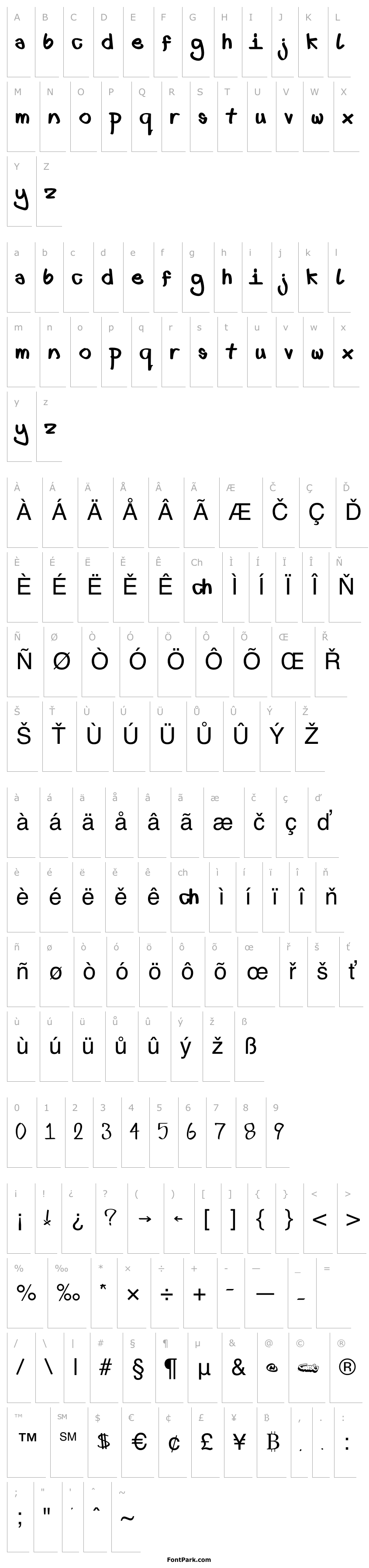 Overview Craze One's first font
