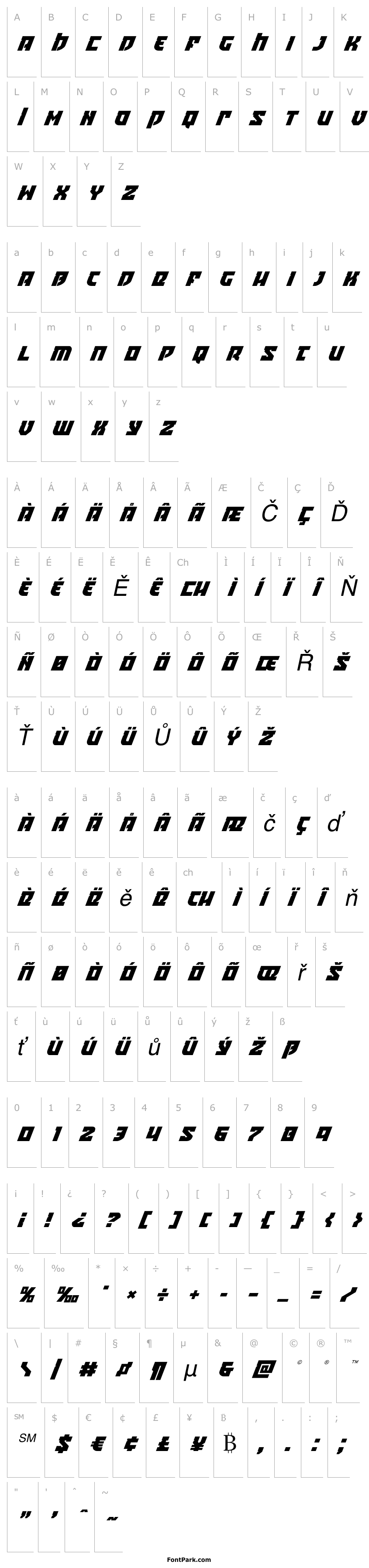 Overview Crazy Ivan Super-Italic