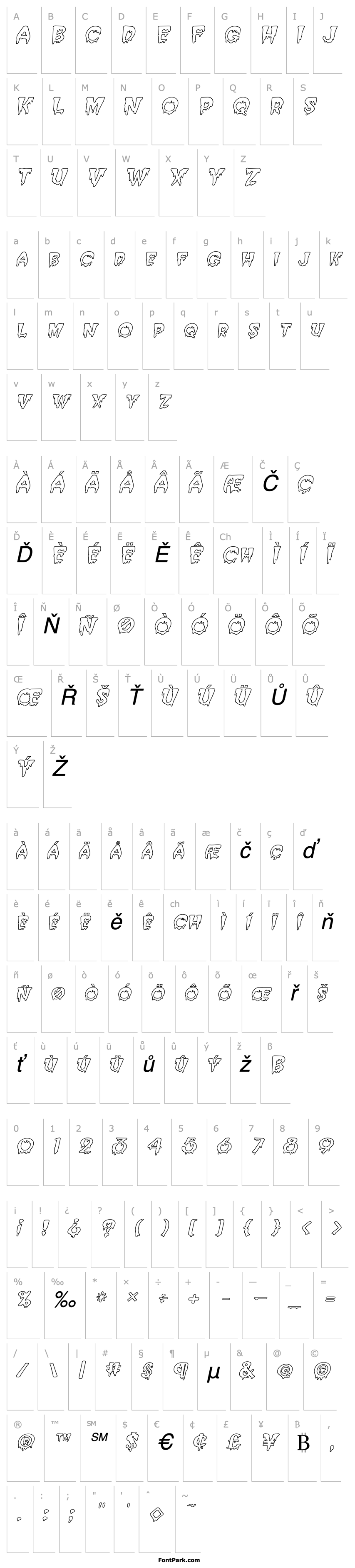 Overview Creepy-Hollow Italic