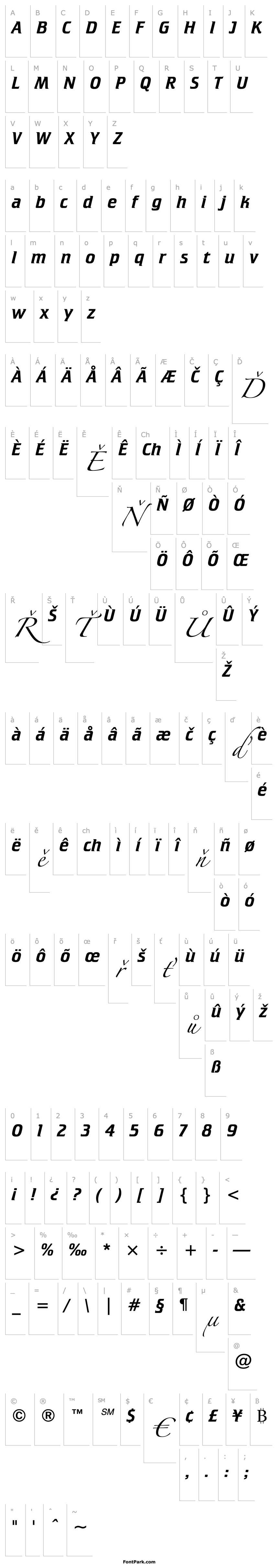 Overview Crillee Italic BT