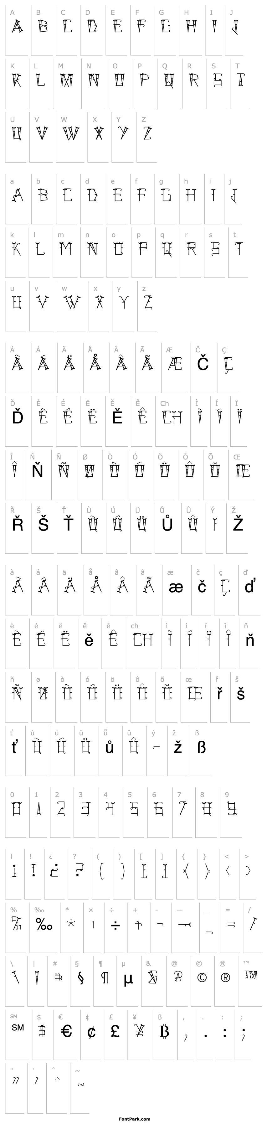 Overview CrippledFont