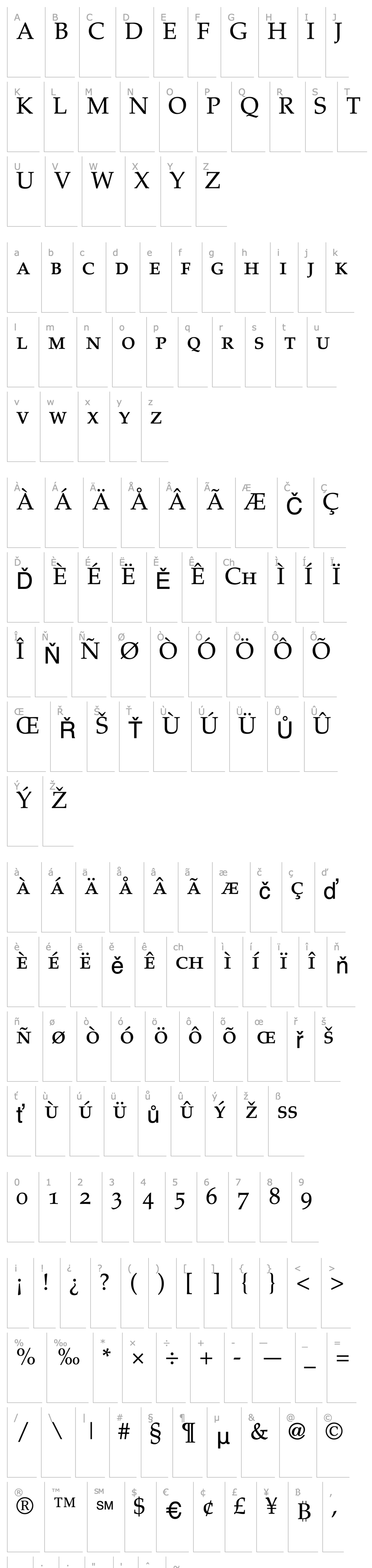 Přehled Criteria OldStyle SSi Small Caps 