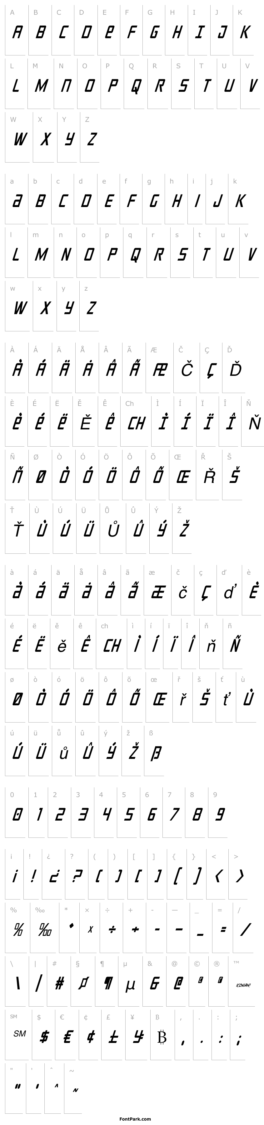 Overview Crixus Condensed Italic