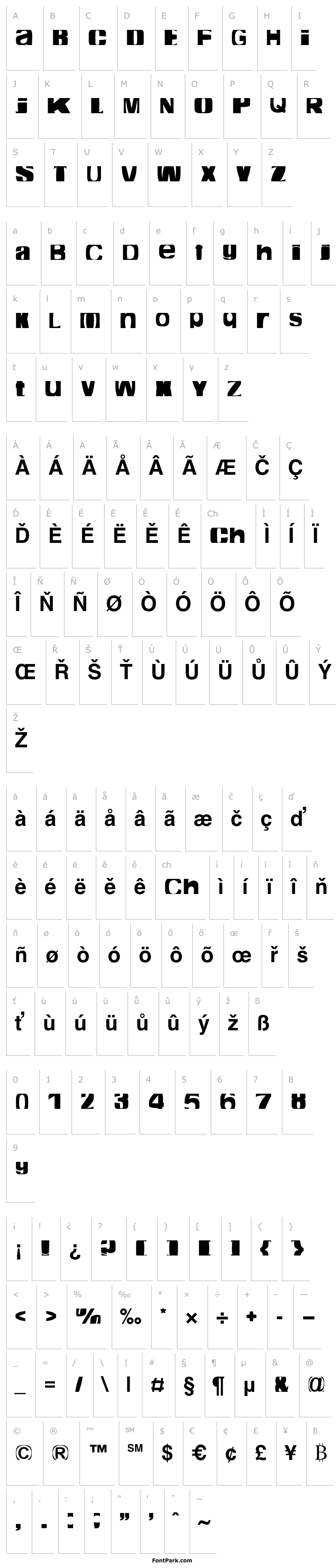 Přehled cropfont expanded
