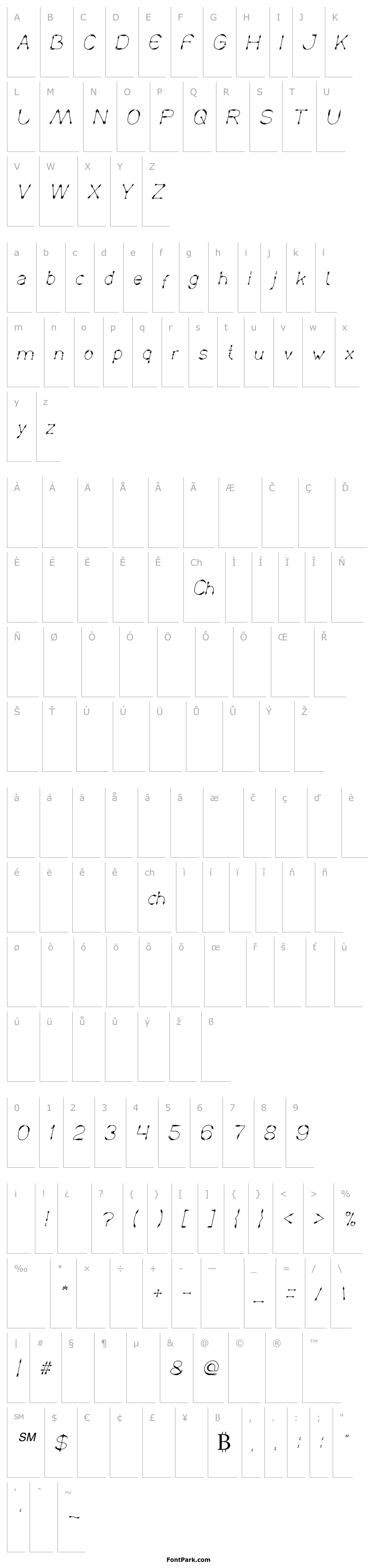 Přehled Crow Chief Italic