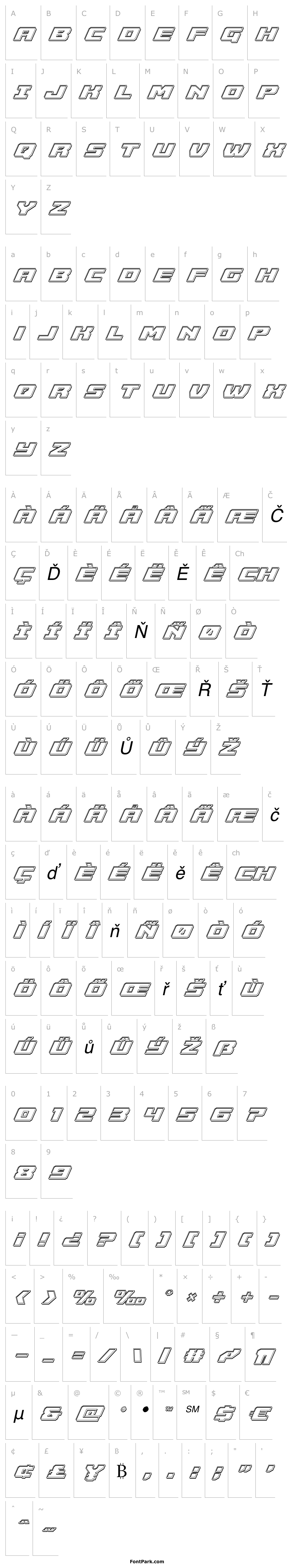 Overview Cruiser Fortress Engraved Italic