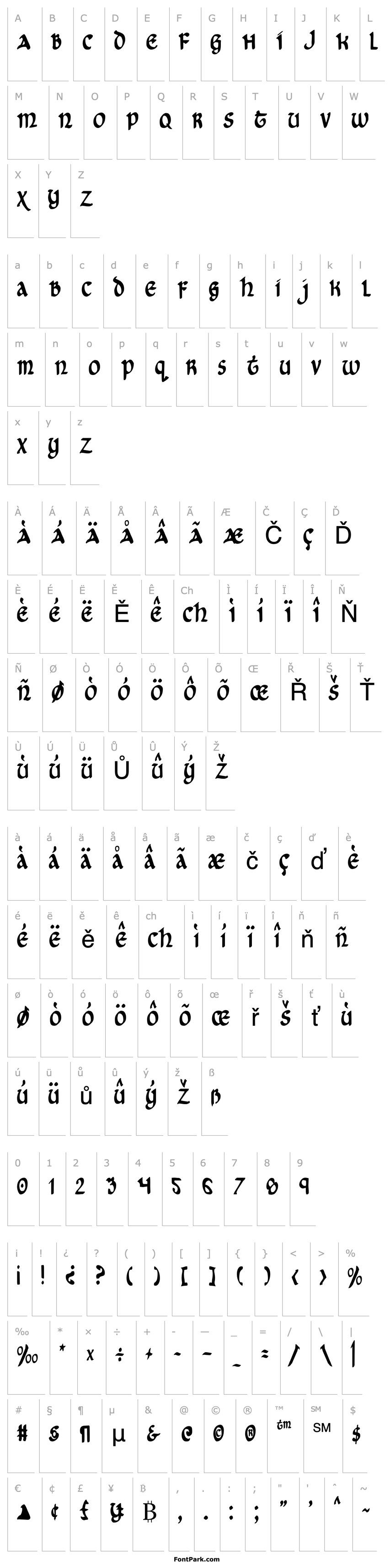 Overview Cry Uncial Condensed