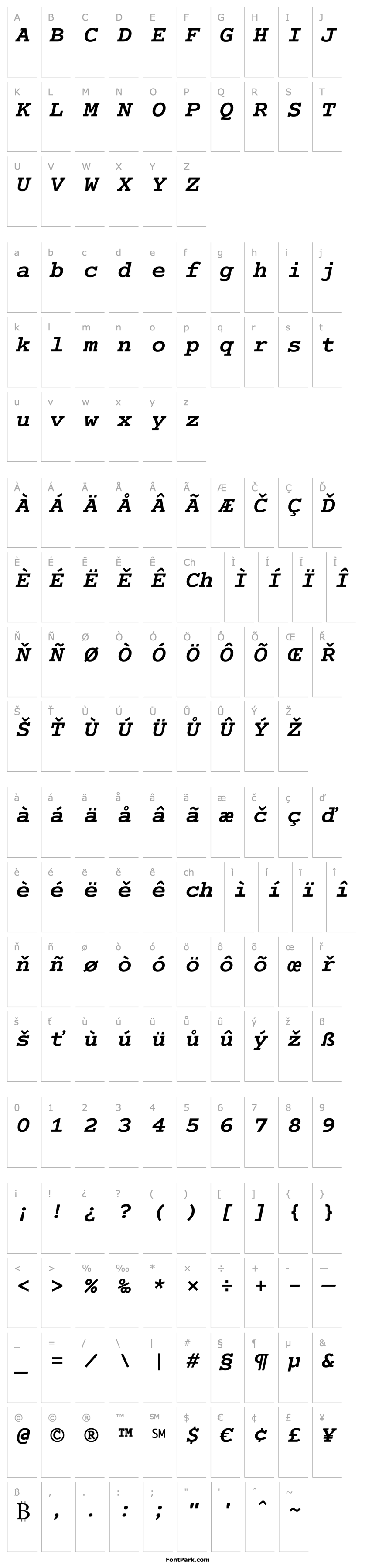 Overview Cumberland Bold Italic