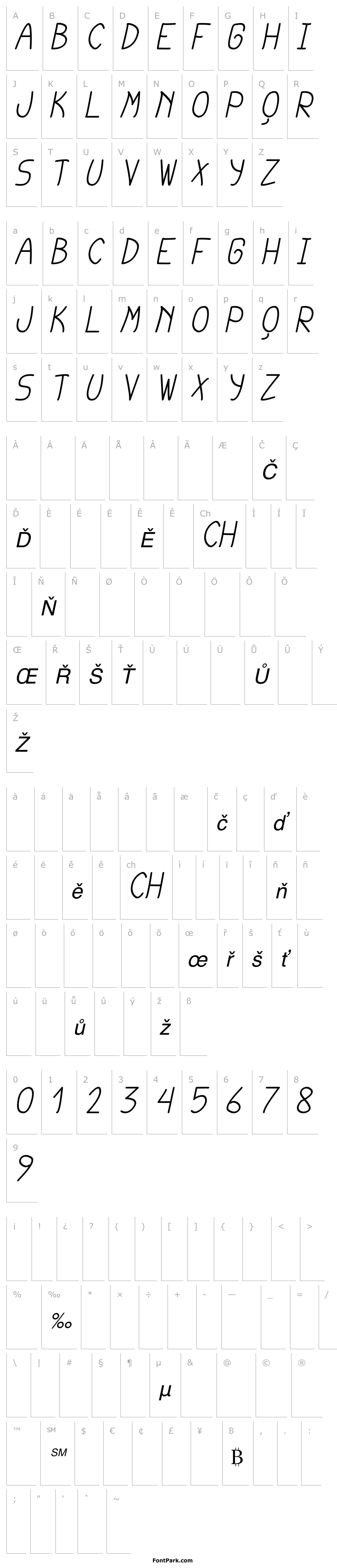 Přehled cursi extra tfb Italic