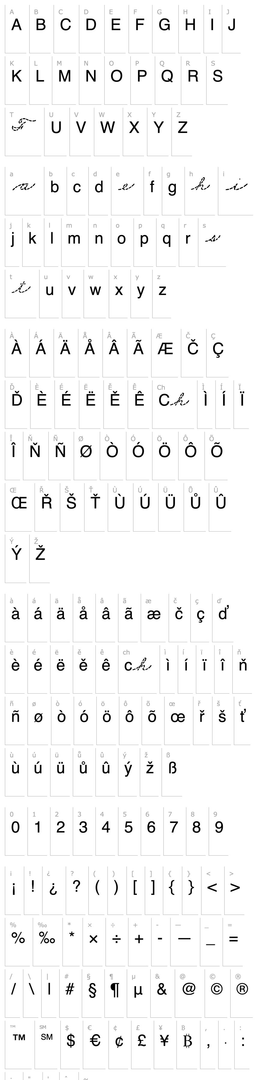 Overview Cursive Sample