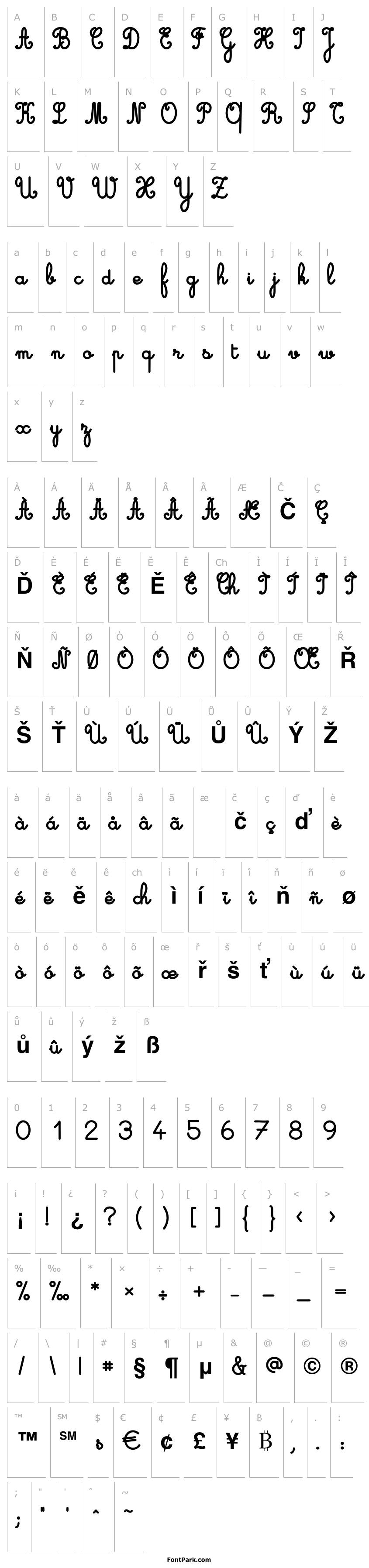 Overview Cursivestandardbold